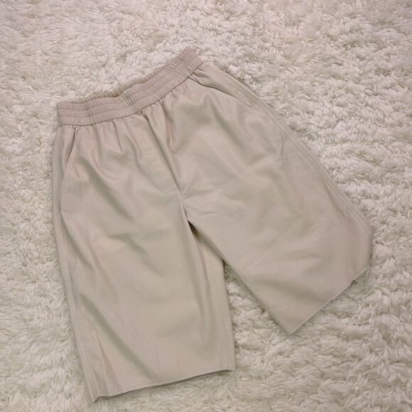 Nanushka Vegan Leather Yolie Long Shorts - Picture 2 of 8